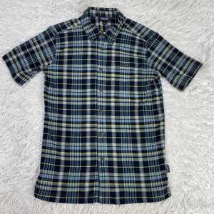 Patagonia Shirt Mens Small Blue Plaid A/C Lightweight Button Down Pocket Casual